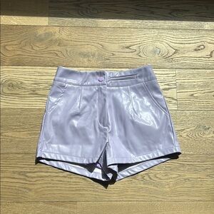 Lavender Vegan Leather Shorts